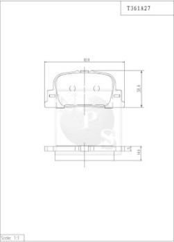 T361A27 NPS sada brzdových platničiek kotúčovej brzdy T361A27 NPS