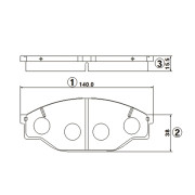 GK1020 CTR sada brzdových platničiek kotúčovej brzdy GK1020 CTR