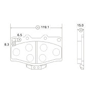 GK1030 CTR sada brzdových platničiek kotúčovej brzdy GK1030 CTR