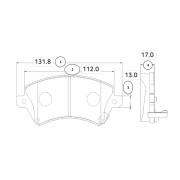 GK1055 CTR sada brzdových platničiek kotúčovej brzdy GK1055 CTR