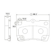 GK1060 CTR sada brzdových platničiek kotúčovej brzdy GK1060 CTR