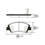 GK1386 Sada brzdových destiček, kotoučová brzda CTR