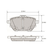 GK1460 CTR sada brzdových platničiek kotúčovej brzdy GK1460 CTR