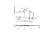 P1-1121 Sada brzdových destiček, kotoučová brzda ASHUKI by Palidium
