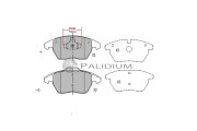 P1-1005 Sada brzdových destiček, kotoučová brzda ASHUKI by Palidium