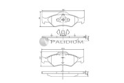 P1-1022 Sada brzdových destiček, kotoučová brzda ASHUKI by Palidium