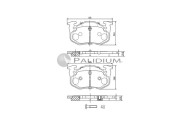 P1-1036 Sada brzdových destiček, kotoučová brzda ASHUKI by Palidium