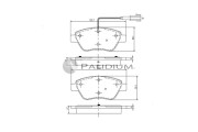 P1-1044 ASHUKI by Palidium sada brzdových platničiek kotúčovej brzdy P1-1044 ASHUKI by Palidium