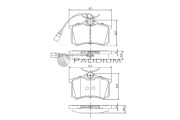 P1-1063 Sada brzdových destiček, kotoučová brzda ASHUKI by Palidium