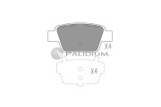 P1-1065 ASHUKI by Palidium sada brzdových platničiek kotúčovej brzdy P1-1065 ASHUKI by Palidium