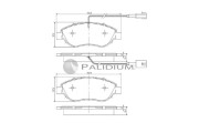 P1-1163 ASHUKI by Palidium sada brzdových platničiek kotúčovej brzdy P1-1163 ASHUKI by Palidium
