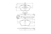 P1-1164 Sada brzdových destiček, kotoučová brzda ASHUKI by Palidium