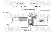18226 Sada kloubů, hnací hřídel VEMA