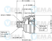 18236 Sada kloubů, hnací hřídel VEMA