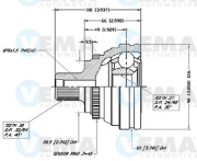 18569 Sada kloubů, hnací hřídel VEMA