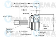 18571 Sada kloubů, hnací hřídel VEMA