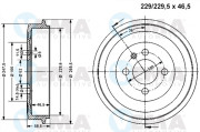 800939 Brzdový buben VEMA