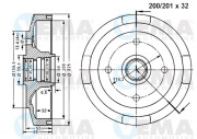 801156 Brzdový buben VEMA