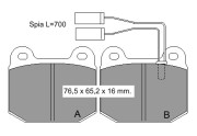 831181 Sada brzdových destiček, kotoučová brzda VEMA