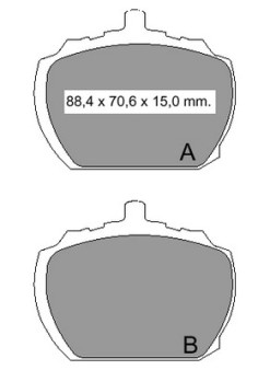 831370 Sada brzdových destiček, kotoučová brzda VEMA