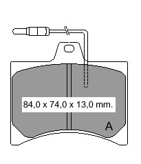 831880 Sada brzdových destiček, kotoučová brzda VEMA