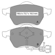 834290 Sada brzdových destiček, kotoučová brzda VEMA