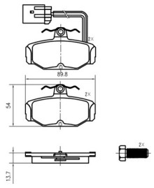 K408602 VEMA sada brzdových platničiek kotúčovej brzdy K408602 VEMA