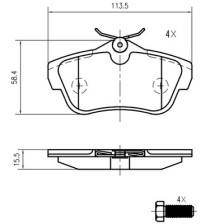 K427300 Sada brzdových destiček, kotoučová brzda VEMA