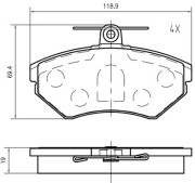 K606301 VEMA sada brzdových platničiek kotúčovej brzdy K606301 VEMA