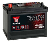 YBX3069 YUASA Startovací baterie 12V / 72Ah / 630A - levá (YBX3000) | YBX3069 YUASA