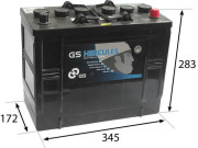 GS-655HD GS startovací baterie 126Ah (řada MF Super Heavy Duty) | GS-655HD GS