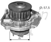 WPK369 Vodní čerpadlo, chlazení motoru KM International