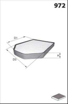 HB325C Filtr, vzduch v interiéru MISFAT