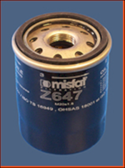 Z647 Olejový filtr MISFAT