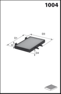 HB345 Filtr, vzduch v interiéru MISFAT