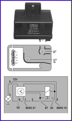 132084 Rele, zhavici system Hueco HITACHI