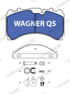 2924404950 Sada brzdových destiček, kotoučová brzda WAGNER