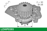 LDWP0393 LUCAS vodné čerpadlo, chladenie motora LDWP0393 LUCAS