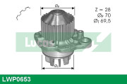 LWP0653 LUCAS vodné čerpadlo, chladenie motora LWP0653 LUCAS