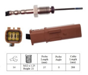LGS6098 Čidlo, teplota výfukových plynů LUCAS