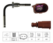 LGS7130 LUCAS snímač teploty výfukových plynov LGS7130 LUCAS