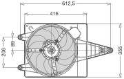 1209503 CTR ventilátor chladenia motora 1209503 CTR