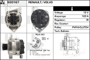 930167 EDR alternátor 930167 EDR