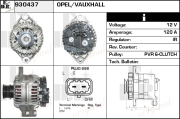 930437 EDR alternátor 930437 EDR