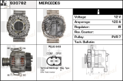 930782 EDR alternátor 930782 EDR