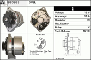 930933 EDR alternátor 930933 EDR