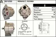 931250 EDR alternátor 931250 EDR