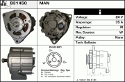 931450 EDR alternátor 931450 EDR