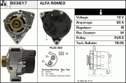 933617 EDR alternátor 933617 EDR