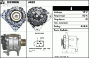 933806 EDR alternátor 933806 EDR